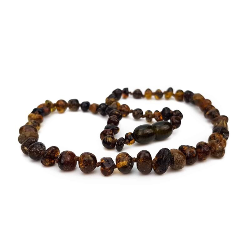 Polished Baby Semi Rounded Green Color Necklace - Image 3