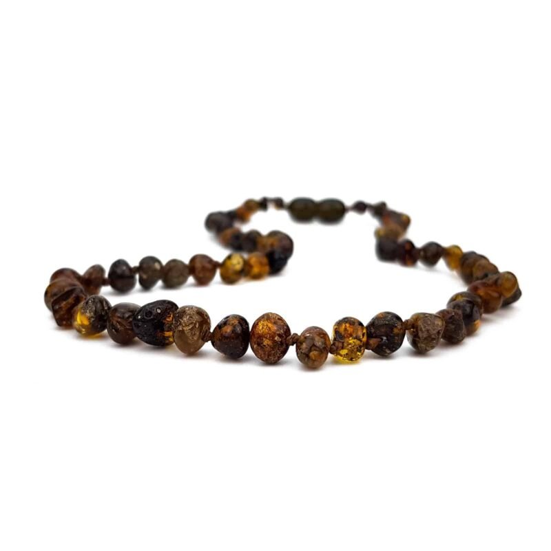 Polished Baby Semi Rounded Green Color Necklace - Image 4