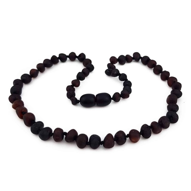Raw Baby Baroque Beads Cherry Color Necklace - Image 3