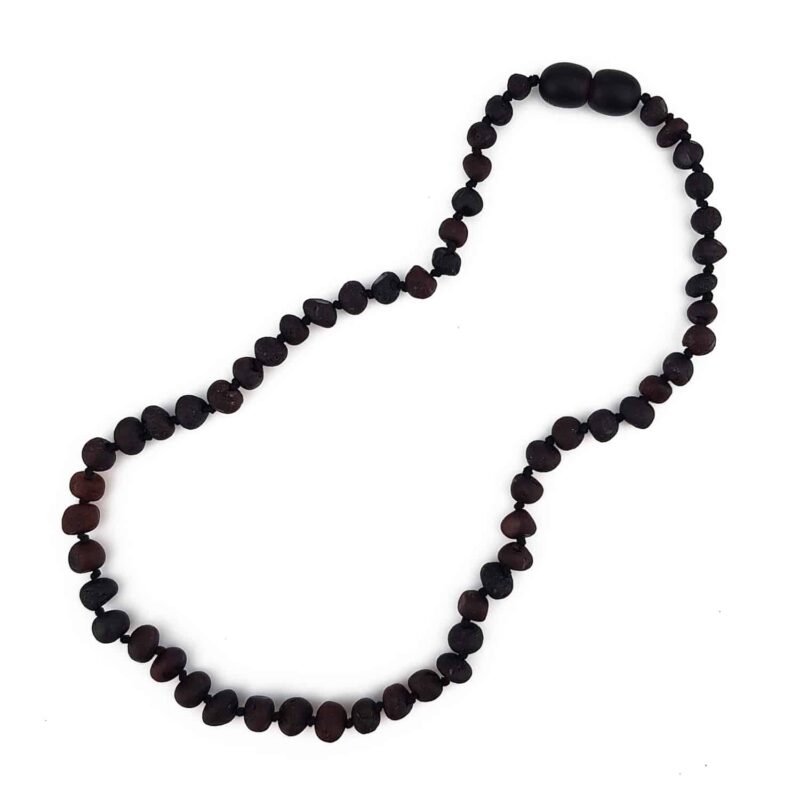 Raw Baby Baroque Beads Cherry Color Necklace - Image 4