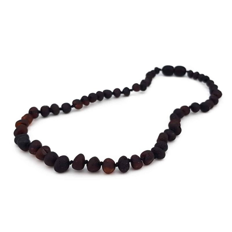 Raw Baby Baroque Beads Cherry Color Necklace - Image 5