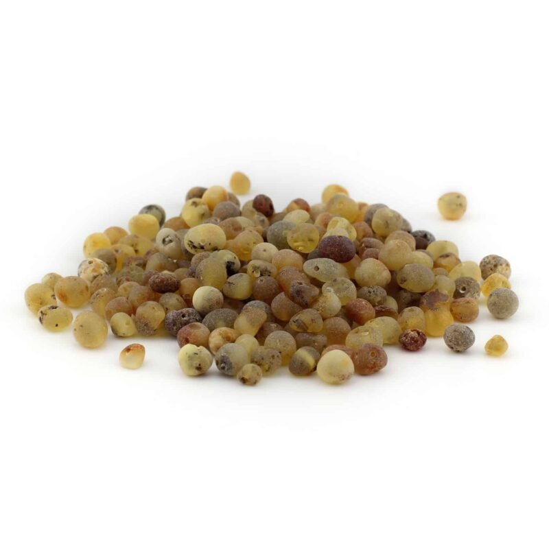 Loose Raw Semi Rounded Green Color Beads 100g - Image 3