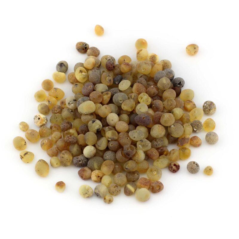 Loose Raw Semi Rounded Green Color Beads 100g