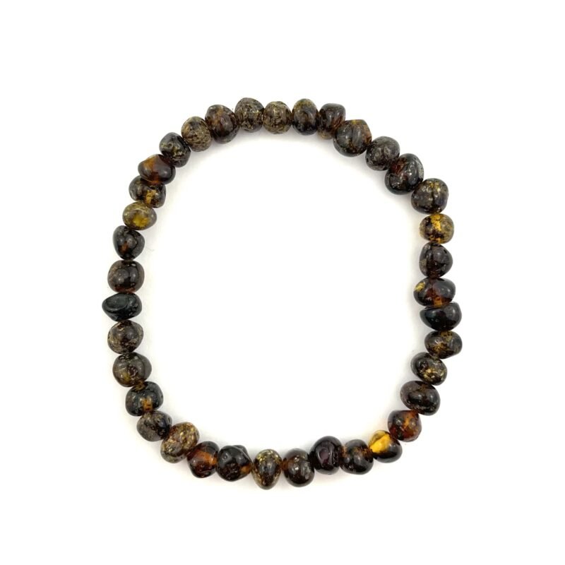Polished Baroque Beads Green Color Bracelet