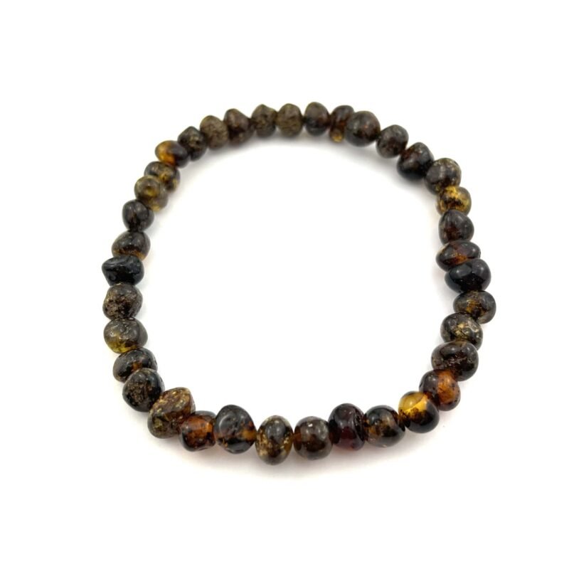 Polished Baroque Beads Green Color Bracelet - Image 2