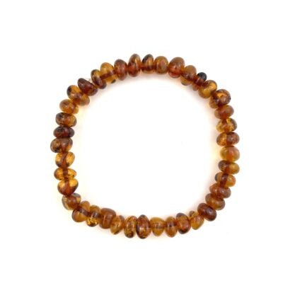 Polished Baroque Beads Cognac Color Bracelet