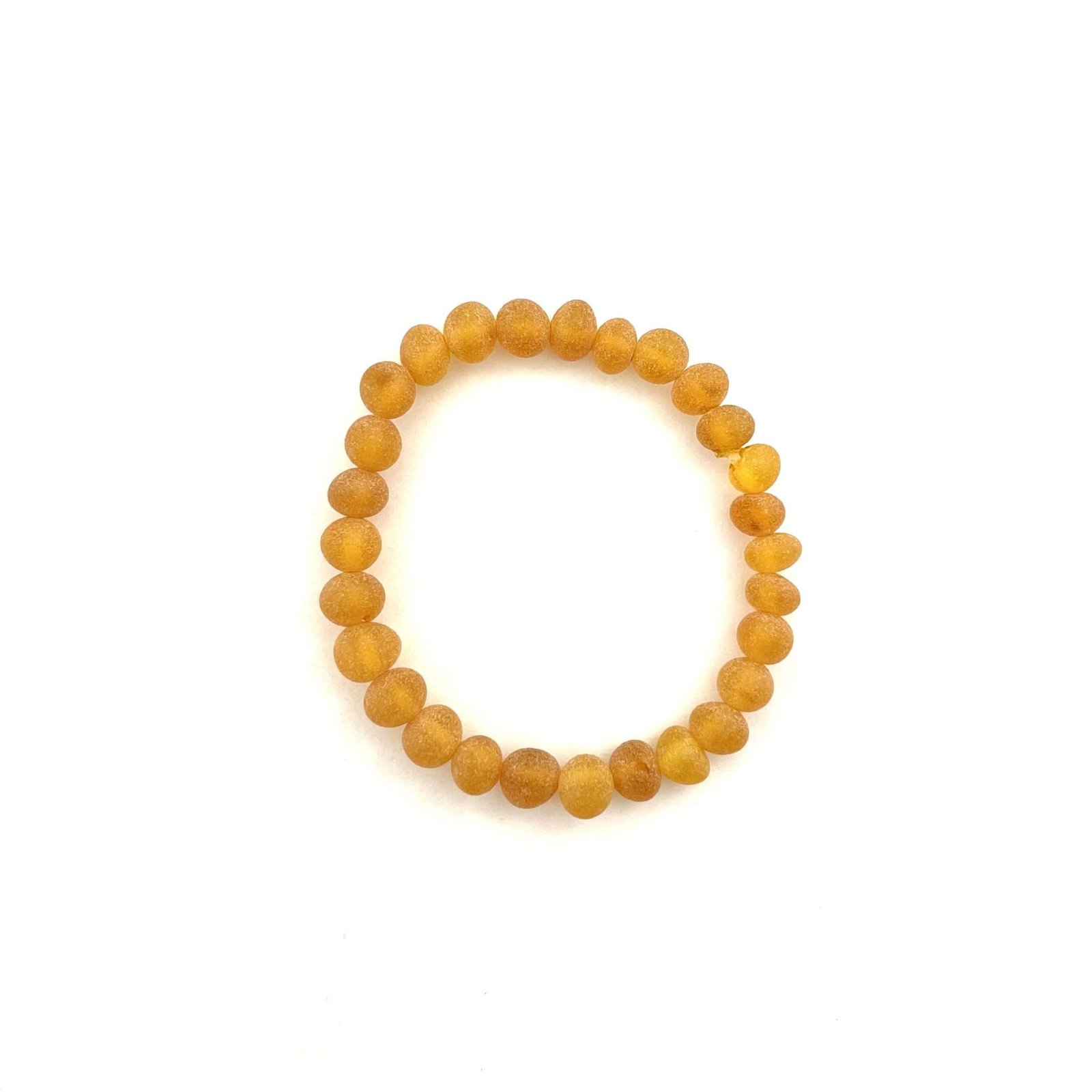 Raw Kids Semi Rounded Beads Honey Color Bracelet