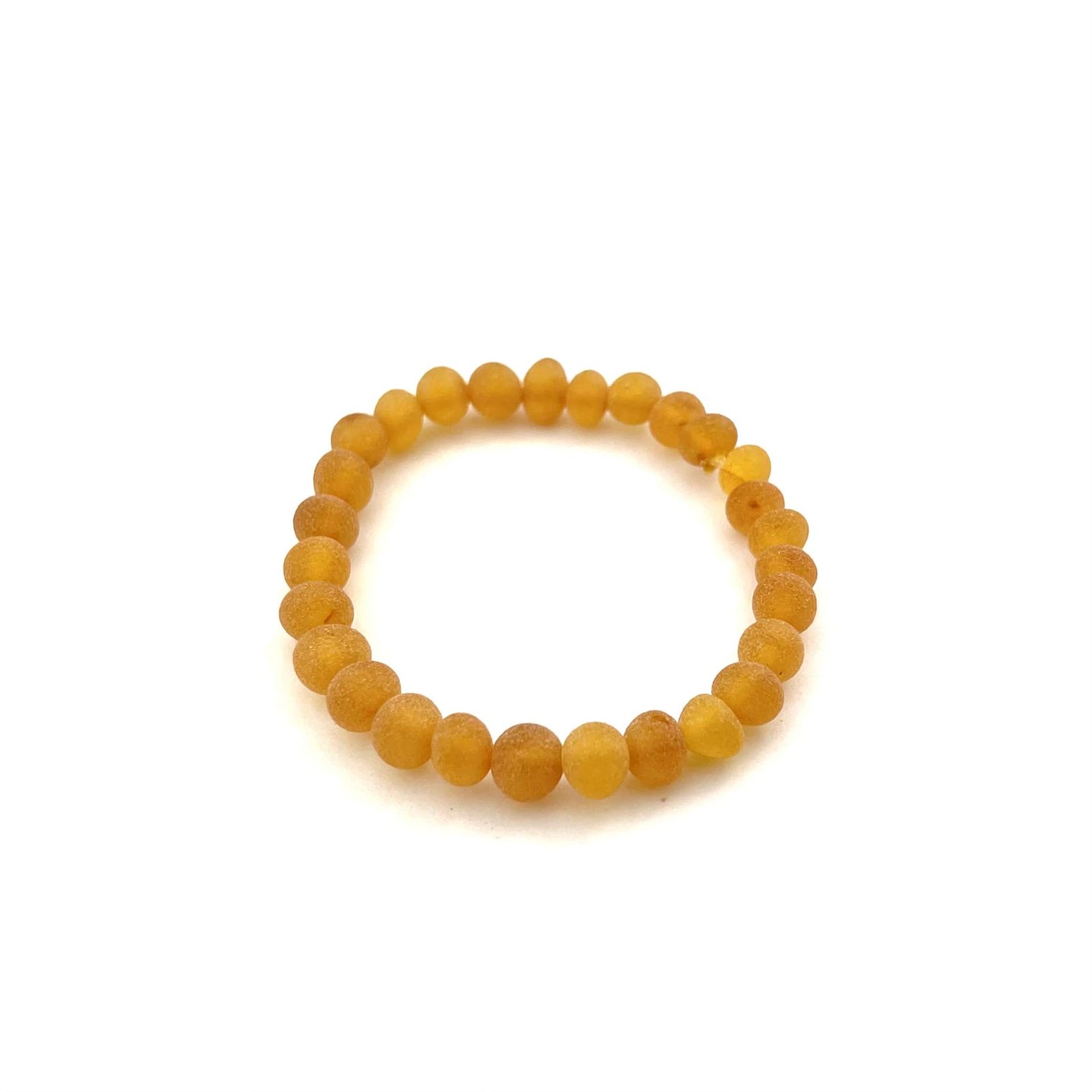 Raw Kids Semi Rounded Beads Honey Color Bracelet - Image 2