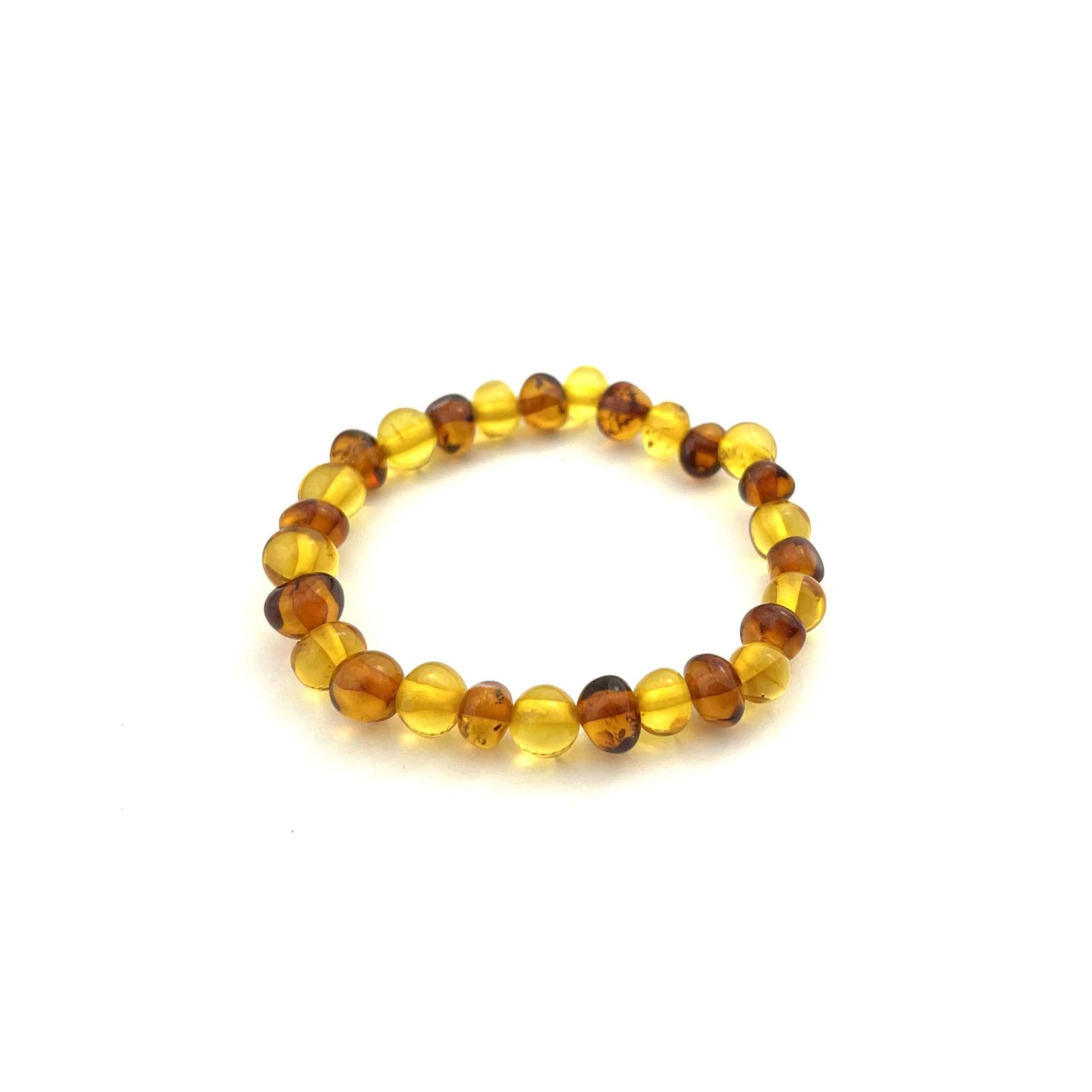 Polished Kids Baroque Beads Lemon and Cognac Color Bracelet - Image 2