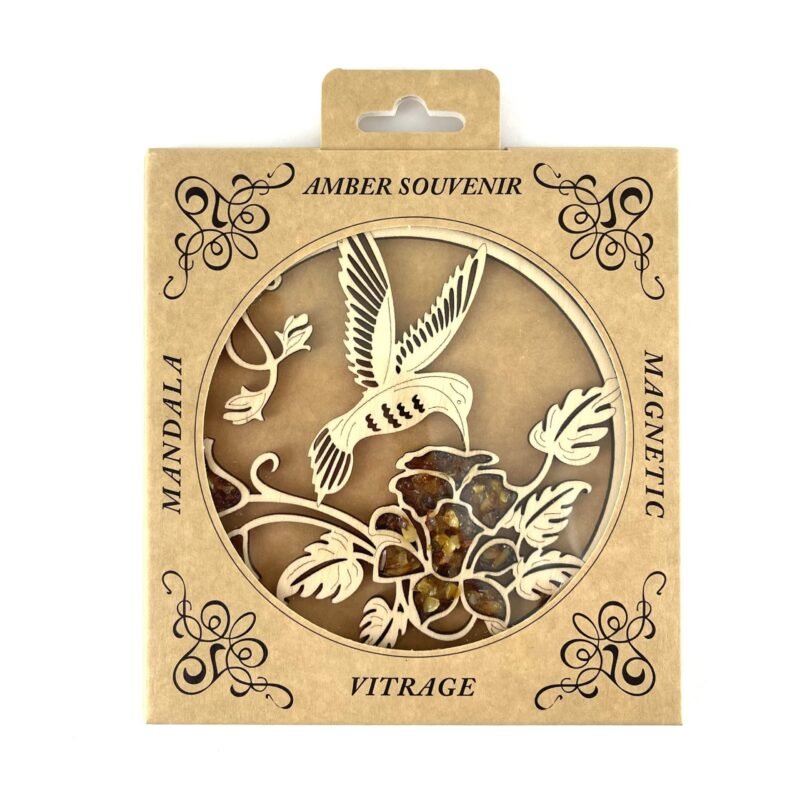 Magnetic Amber Vitrage Souvenir | Hummingbird - Image 2