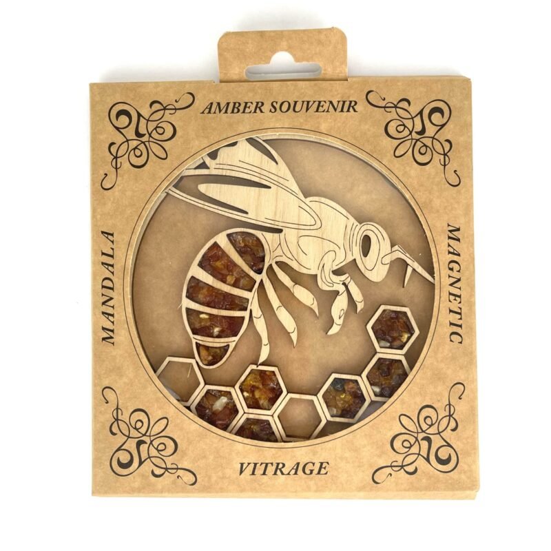 Magnetic Amber Vitrage Souvenir | Bee - Image 3