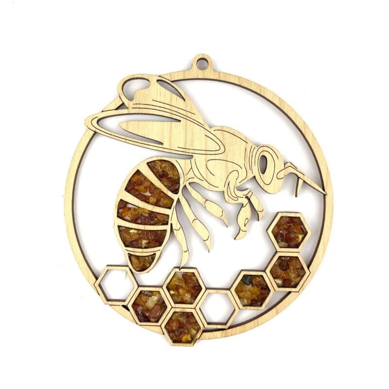 Magnetic Amber Vitrage Souvenir | Bee