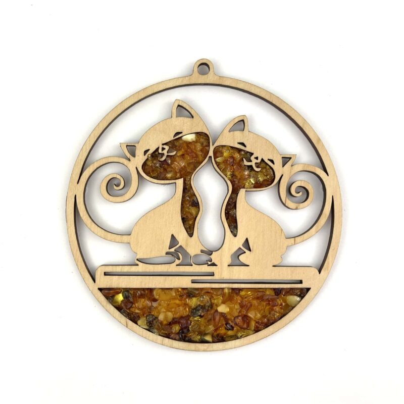 Magnetic Amber Vitrage Souvenir | Cats