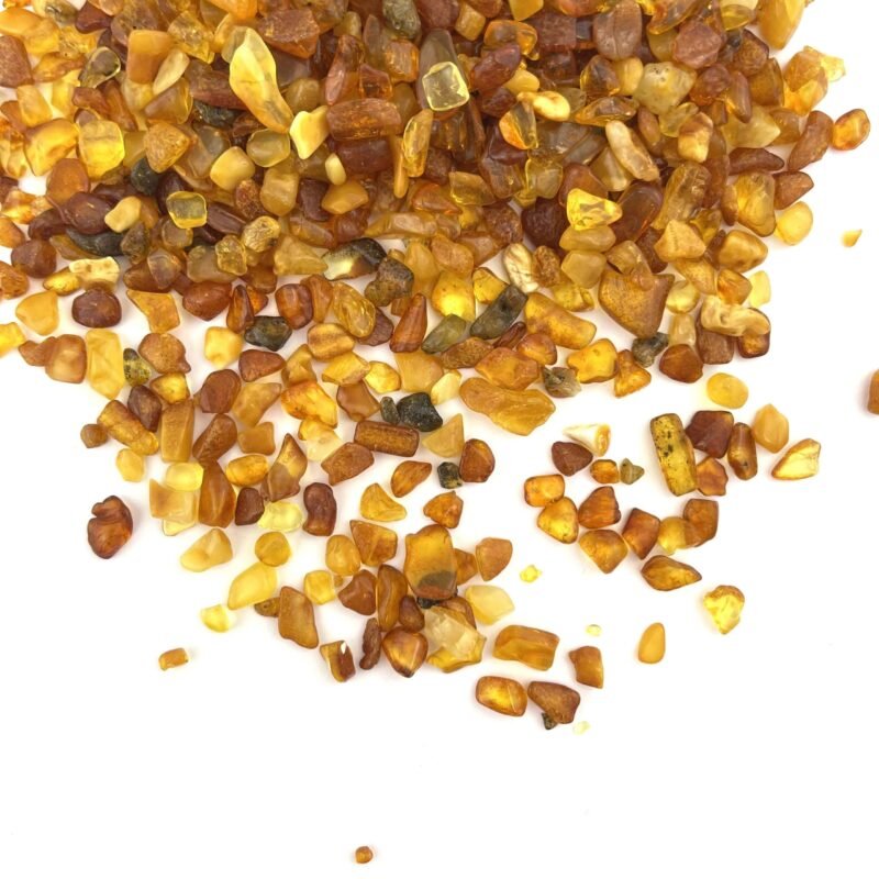 Įvairios Formos Natūralūs Gintaro Akmenukai, 4-8 mm, 1kg - Image 2