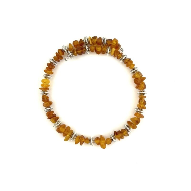Raw Chips Beads Honey Color Bracelet - Image 2
