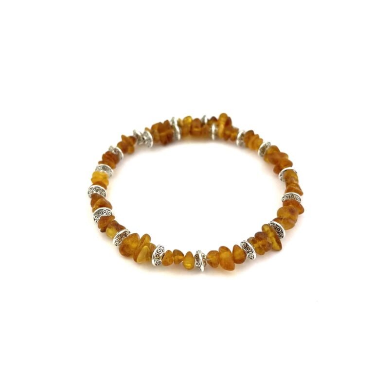 Raw Chips Beads Honey Color Bracelet