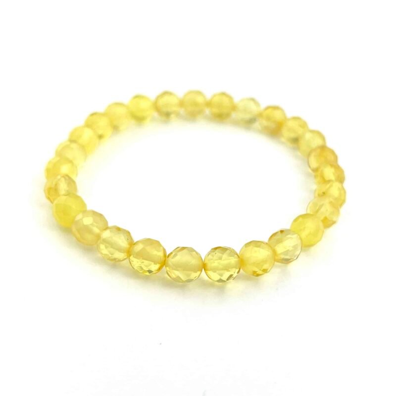 Polished Faceted Beads Lemon Color Bracelet - Image 3