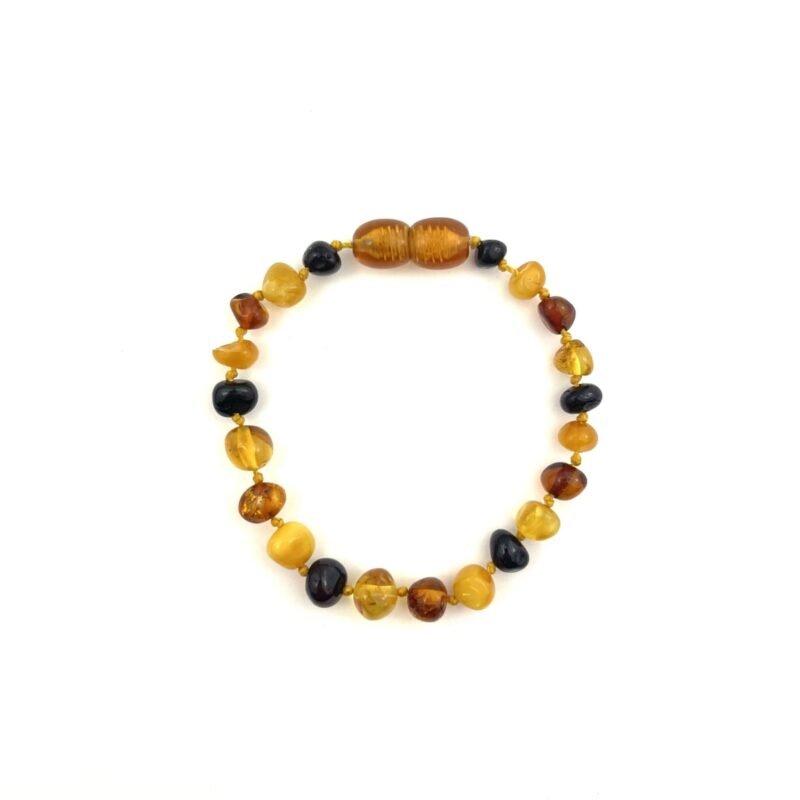 Polished Kids Baroque Beads Multicolor Amber Bracelet