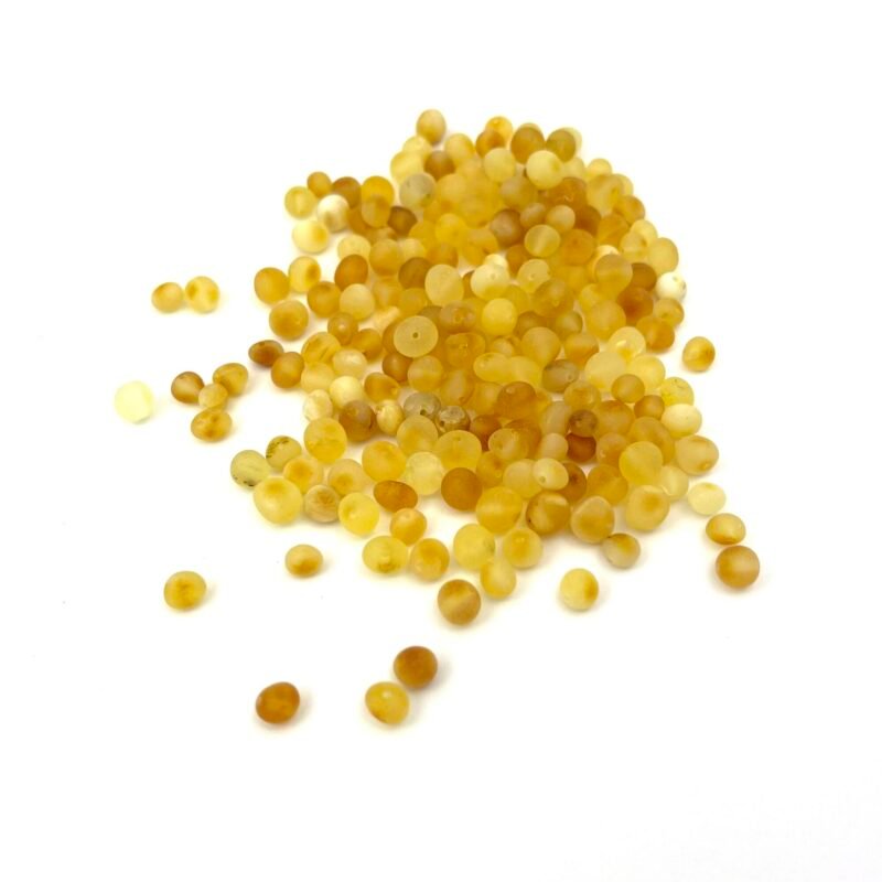 Nepoliruotų Gintarinių Baroko Karoliukų Rinkinys, 100g,