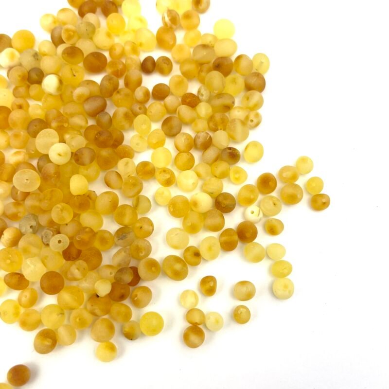 Nepoliruotų Gintarinių Baroko Karoliukų Rinkinys, 100g, - Image 2