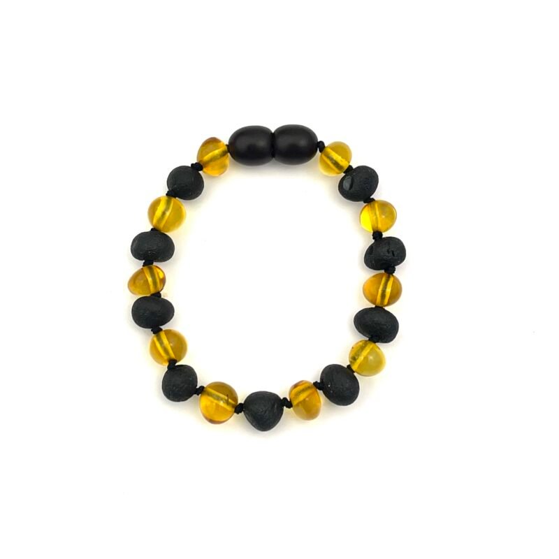 Polished and Raw Kids Baroque Beads Cherry and Lemon Color Bracelet - Image 2