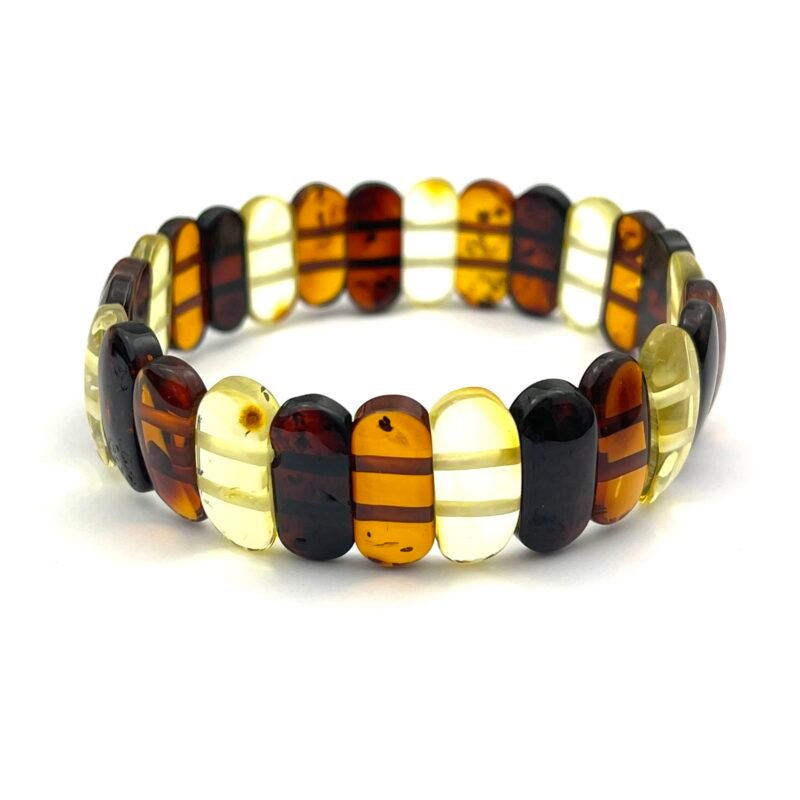 Polished Massive Rectangle Beads Multicolor Bracelet - Image 2